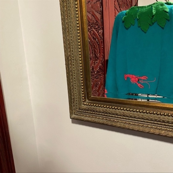 Vintage embroidered Michael Simon sweater cardigan beaded lobster designer rare - Picture 11 of 15